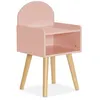 Image de Table de chevet chambre enfant. rose. pieds en pin