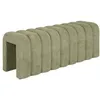 Image de Banc. bout de lit vert contemporain en tissu