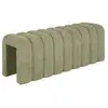 Image de Banc. Bout de lit vert contemporain en tissu