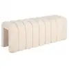 Image de Banc. Bout de lit beige contemporain en tissu