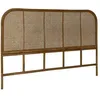 Image de Tête de lit en rotin foncél et cannage. L 160 x P3 x H110cm