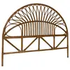 Image de Tête de lit en rotin foncé l 140 x p3 x h115cm