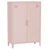 Image de Commode-armoire en métal rose. 2 espaces de rangement. Casiers
