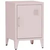 Image de Table de chevet en acier rose. 1 porte. casier. chambre enfant