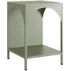 Image de Table de chevet. table dappoint en acier vert