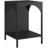 Image de Table de chevet. table dappoint en acier noir