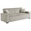 Image de Canapé convertible 3 places beige velours côtelé L 231 x P 96.5 x H 80cm