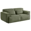 Image de Canapé Wallas. 2 places. tissu velours côtelé vert L 180 x P 98 x H 73cm