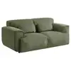 Image de Canapé wallas. 2 places. Tissu velours côtelé vert l 180 x p 98 x h 73cm