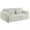 Image de Canapé Wallas. 2 places. tissu velours côtelé blanc crème L 180 x P 98 x H 73cm