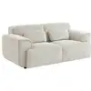 Image de Canapé wallas. 2 places. Tissu velours côtelé blanc crème l 180 x p 98 x h 73cm