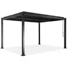 Image de Pergola bioclimatique noir. Aluminium et acier. 3x4m. Lames orientables