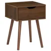 Image de Table de chevet décor bois teinté noyer 1 tiroir NEPAL