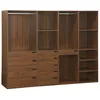 Image de Kit dressing modulable décor bois 4 éléments NEPAL