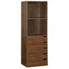 Image de Module dressing décor bois 5 tiroirs 2 étagères NEPAL