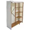 Image de Armoire dressing en bambou. 3 étagères l110 x p40 x h170cm