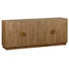 Image de Buffet exotique décor bois de manguier rainuré 4 portes 180cm CELIAN