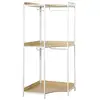 Image de Module dressing d'angle blanc avec 4 penderies et 2 étagères. L 80 x p 80 x h 190 cm