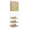 Image de Module dressing blanc avec 5 étagères et 1 porte. L 60 x p 48 x h 190 cm