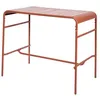 Image de Table haute de jardin métal 4 places. terracotta. 120 x 70 x 95cm