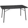 Image de Table de jardin pliante métal 6 places. anthracite. Amelia. 140x80cm. traitement antirouille. lattes et bords arrondis