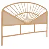 Image de Tête de lit en rotin naturel et cannage. Bois clair. Bohème. L162 x p3 x h130cm