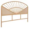 Image de Tête de lit en rotin naturel et cannage. Bois clair. Bohème. L142 x p3 x h115cm