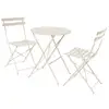 Image de Table de jardin bistrot pliable ronde ø60 x 70cm. Avec deux chaises pliantes. Acier thermolaqué