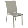 Image de Lot de 4 chaises de jardin Buffalo empilables aluminium et textilene kaki. 64.5 x 45.5 x 89.5 cm