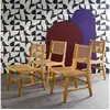 Image de Lot de 4 chaises de jardin ocara. Cannage et bois. L 61 x 51 x 85cm