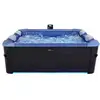 Image de Spa rigide 6 places hydromassages. 4 coussins + bâche incluse. Oslo sapphire. L 160 x p 160 x h 65 cm. Gris et bleu sapphire