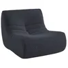 Image de Chauffeuse tissu effet alpaca 1 place. bleu foncé. style contemporain. L 91 x P 105 x H 72cm