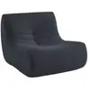 Image de Chauffeuse tissu effet alpaca 1 place. Bleu foncé. Style contemporain. L 91 x p 105 x h 72cm