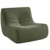 Image de Chauffeuse tissu effet alpaca 1 place. Kaki. Style contemporain. L 91 x p 105 x h 72cm