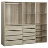 Image de Kit dressing modulable décor bois 3 éléments MODULO
