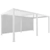 Image de Pergola Bioclimatique blanc 300x600cm. aluminium à lames orientables + 2 stores 3m