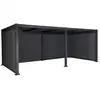 Image de Pergola bioclimatique aluminium et acier 3x6m lames orientables + 4 stores 3m palace anthracite