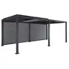 Image de Pergola bioclimatique aluminium et acier 3x6m lames orientables + 2 stores 3m palace anthracite