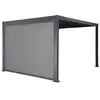 Image de Pergola bioclimatique aluminium et acier 3x3m lames orientables + store 3m palace anthracite