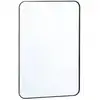 Image de Miroir rectangulaire acier noir 60 x 90 x 1.8 cm - harold