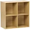 Image de Etagère. Bibliothèque. Module de rangement décor bois chêne 4 compartiments l 70 x p 35 x h 70cm - kompo