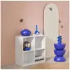Image de Etagère. Bibliothèque. Module de rangement décor bois blanc 4 compartiments l 70 x p 35 x h 70cm - kompo