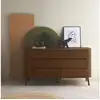 Image de Commode 6 tiroirs. Décor strié noyer. L 150 x p 45 h 80cm