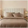 Image de Tête de lit pour lit double 160cm revêtement tissu gris clair - cole 170cm