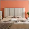 Image de Tête de lit pour lit double 140cm revêtement tissu gris clair - cole 150cm