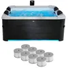Image de Spa rigide 6 places 180cm carré hydromassage 4 coussins bâche 8 filtres SPA OSLO PLUS AERO + 8 FILTRES SPA