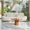 Image de Canapé 3 places en bouclette blanche l 265 x p 114 x h 85cm - nia