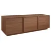 Image de Meuble TV décor bois noyer 3 portes L 140 x P 43 x H 45cm - Kuba