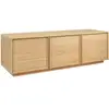 Image de Meuble tv décor bois naturel 3 portes l 140 x p 43 x h 45cm - kuba