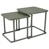 Image de Table gigogne extérieure carrée en acier 45cm kaki - amélia